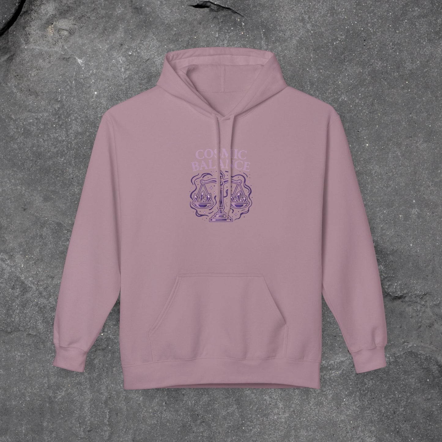 Cosmic Balance Fleece Hoodie - Cozy Pullover for Astrology Lovers, Unisex Gift, Spiritual Wardrobe, Trendy Streetwear, Any Occasion - LustreCo