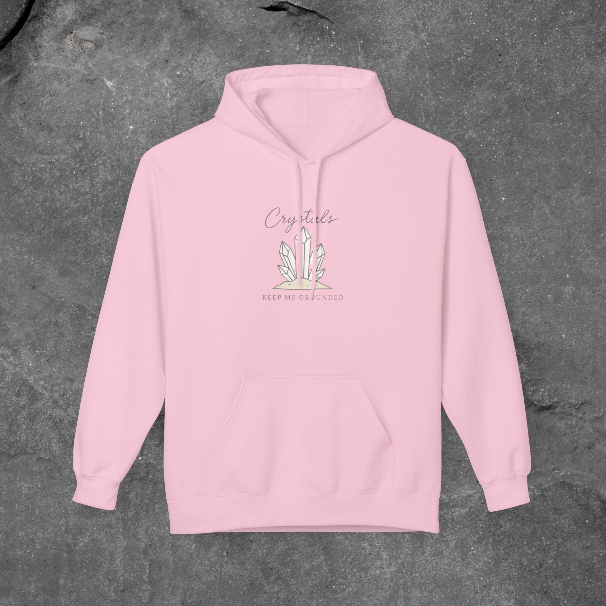 Crystal Vibes Fleece Hoodie - Perfect for Spiritual Seekers & Crystal Lovers - LustreCo
