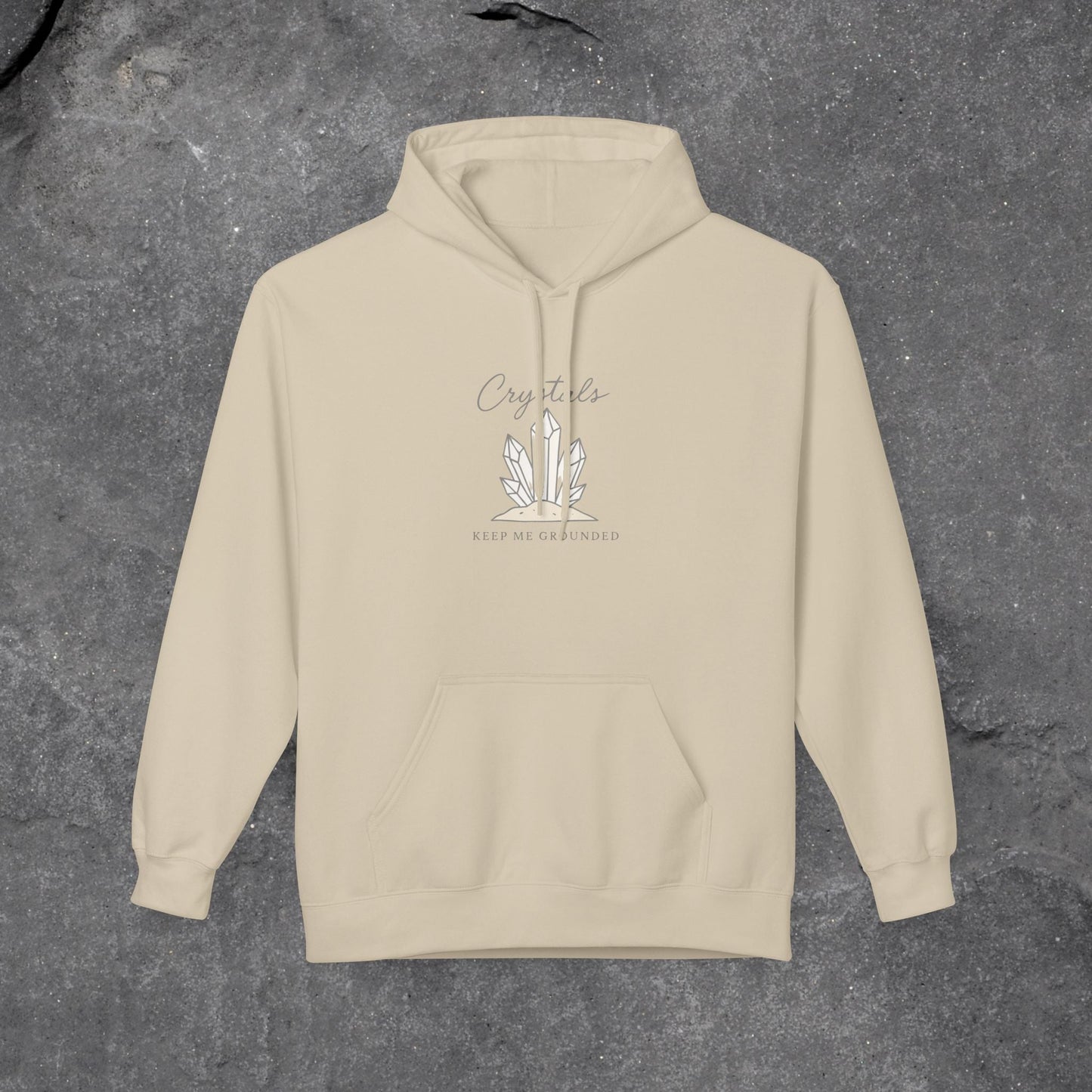 Crystal Vibes Fleece Hoodie - Perfect for Spiritual Seekers & Crystal Lovers - LustreCo