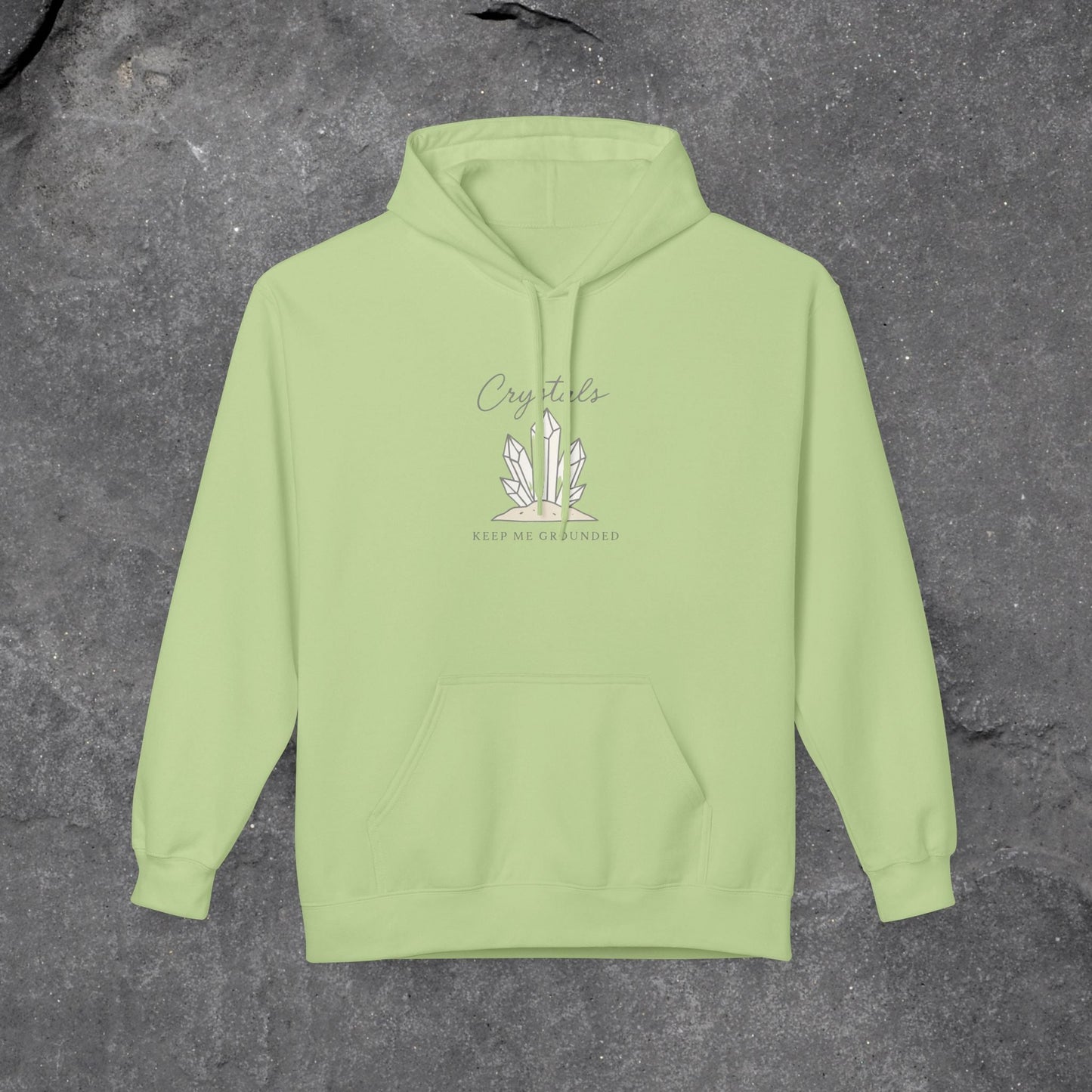 Crystal Vibes Fleece Hoodie - Perfect for Spiritual Seekers & Crystal Lovers - LustreCo