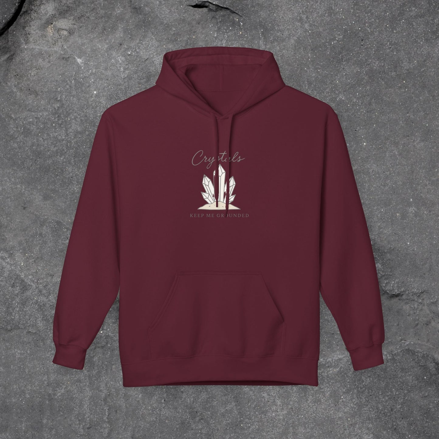 Crystal Vibes Fleece Hoodie - Perfect for Spiritual Seekers & Crystal Lovers - LustreCo