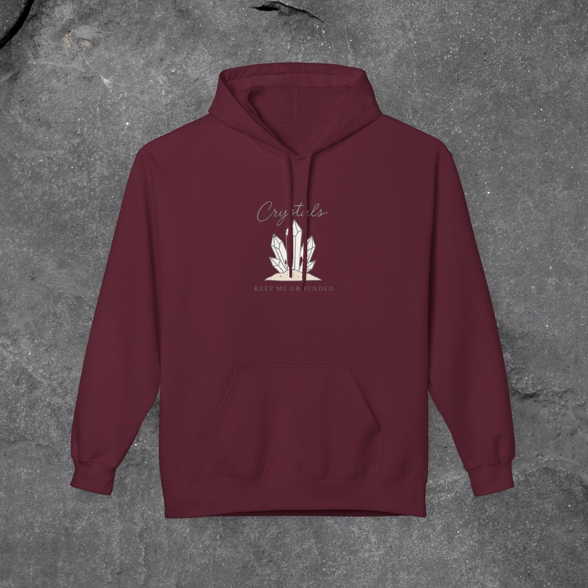 Crystal Vibes Fleece Hoodie - Perfect for Spiritual Seekers & Crystal Lovers - LustreCo