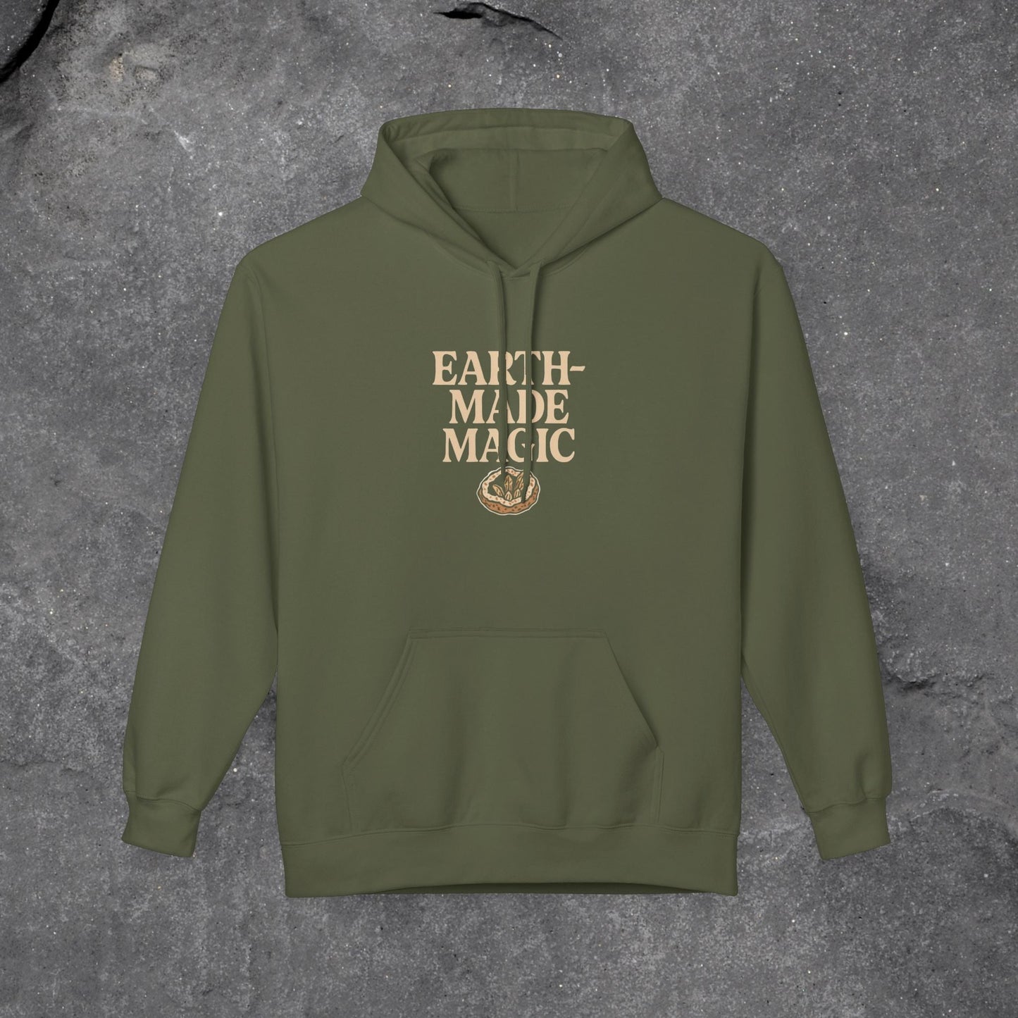Earth - Made Magic Fleece Hoodie | Cozy Nature - Inspired Sweatshirt | Perfect for Outdoor Lovers, Gifts for Earth Day, Magical Moments - LustreCo