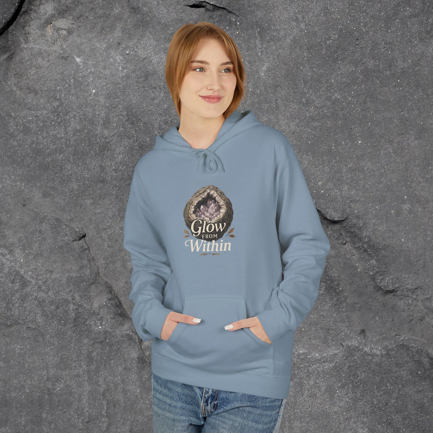 Glow Within Hoodie: Cozy Inspo Gift for Her, Spiritual Self-Care Sweatshirt - LustreCo