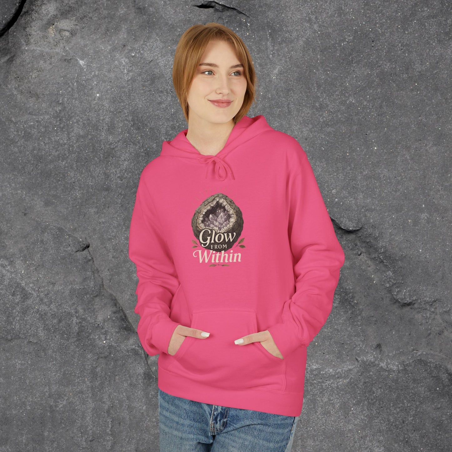 Glow Within Hoodie: Cozy Inspo Gift for Her, Spiritual Self-Care Sweatshirt - LustreCo