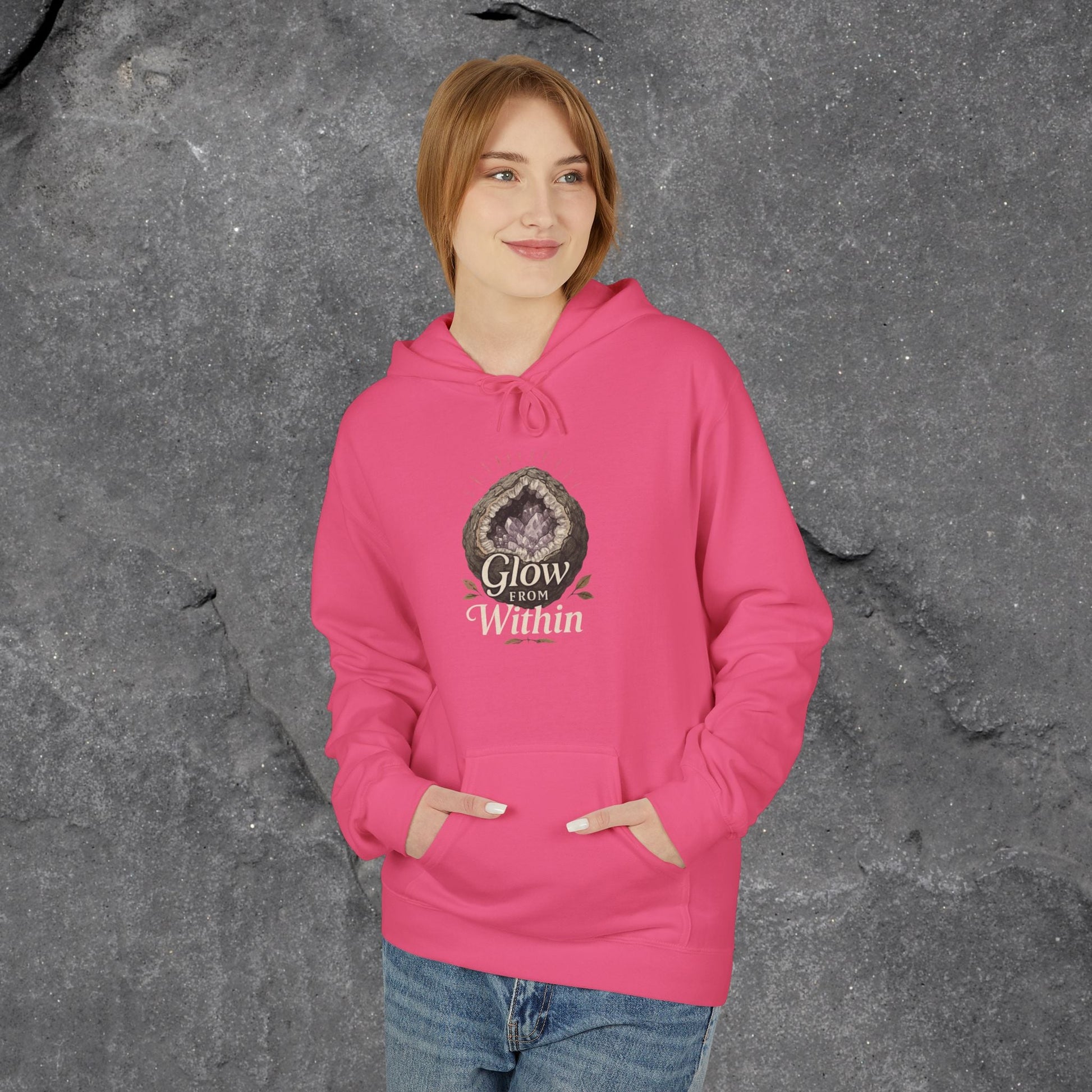 Glow Within Hoodie: Cozy Inspo Gift for Her, Spiritual Self-Care Sweatshirt - LustreCo