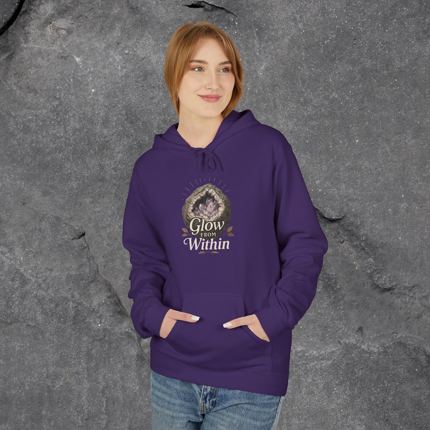 Glow Within Hoodie: Cozy Inspo Gift for Her, Spiritual Self-Care Sweatshirt - LustreCo
