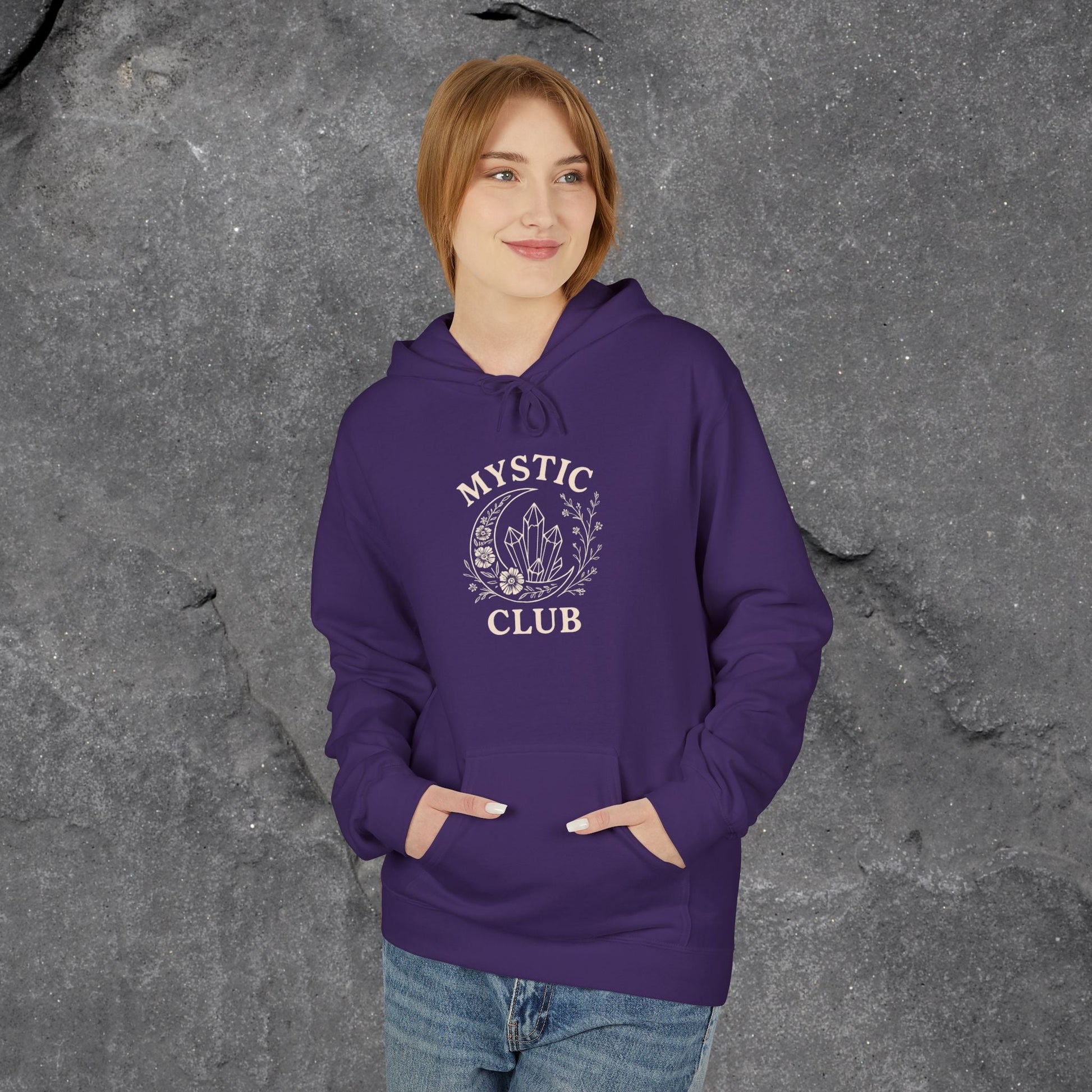 Mystic Club Fleece Hoodie - Cozy Unisex Sweatshirt for Spiritual Seekers - LustreCo