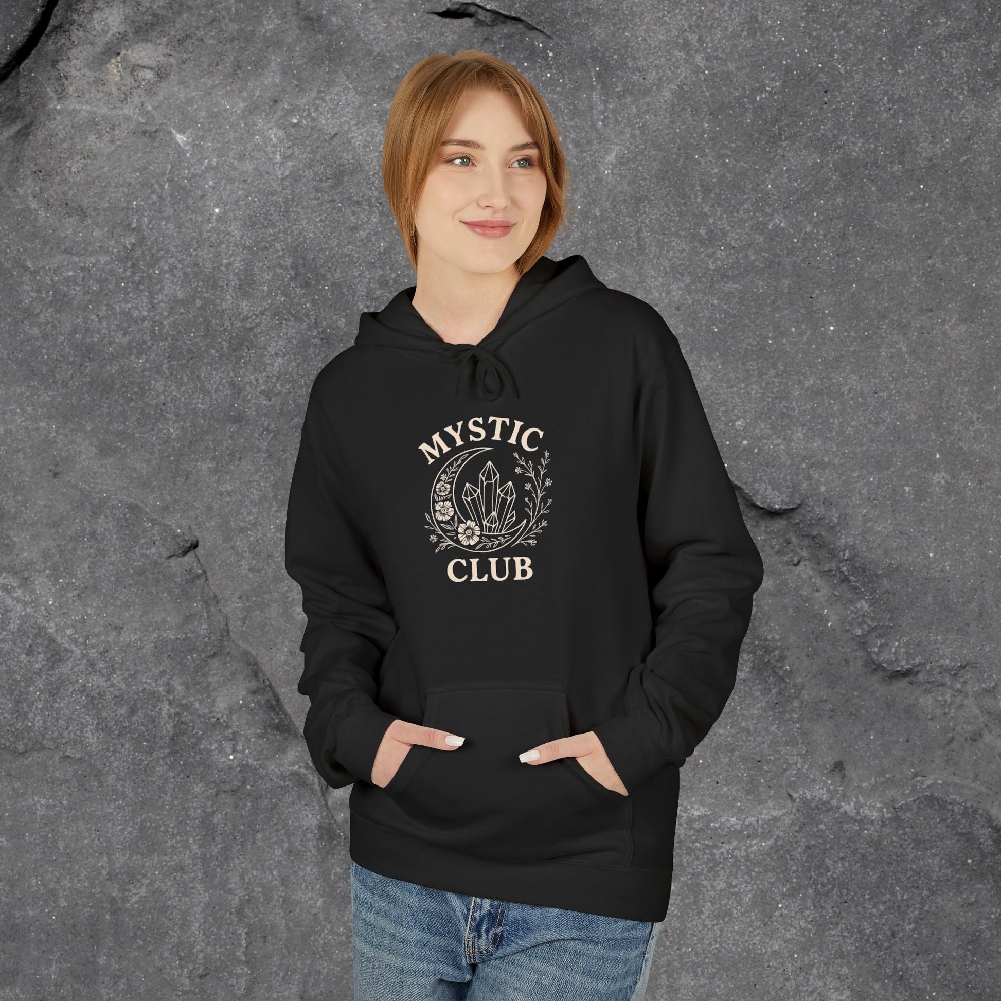 Mystic Club Fleece Hoodie - Cozy Unisex Sweatshirt for Spiritual Seekers - LustreCo