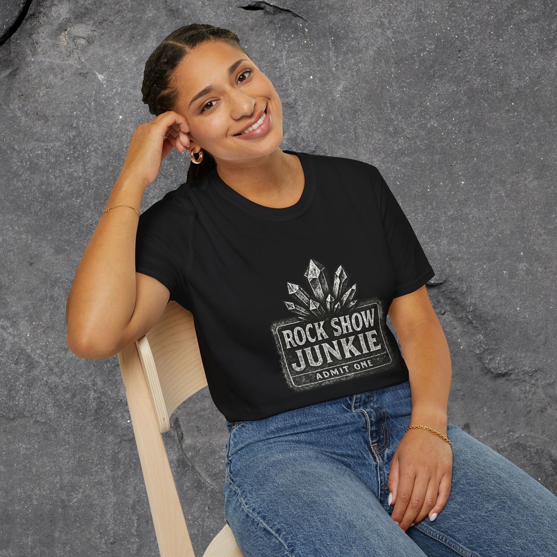Rock Collector Unisex T-Shirt - Rock Show Junkie Design - LustreCo
