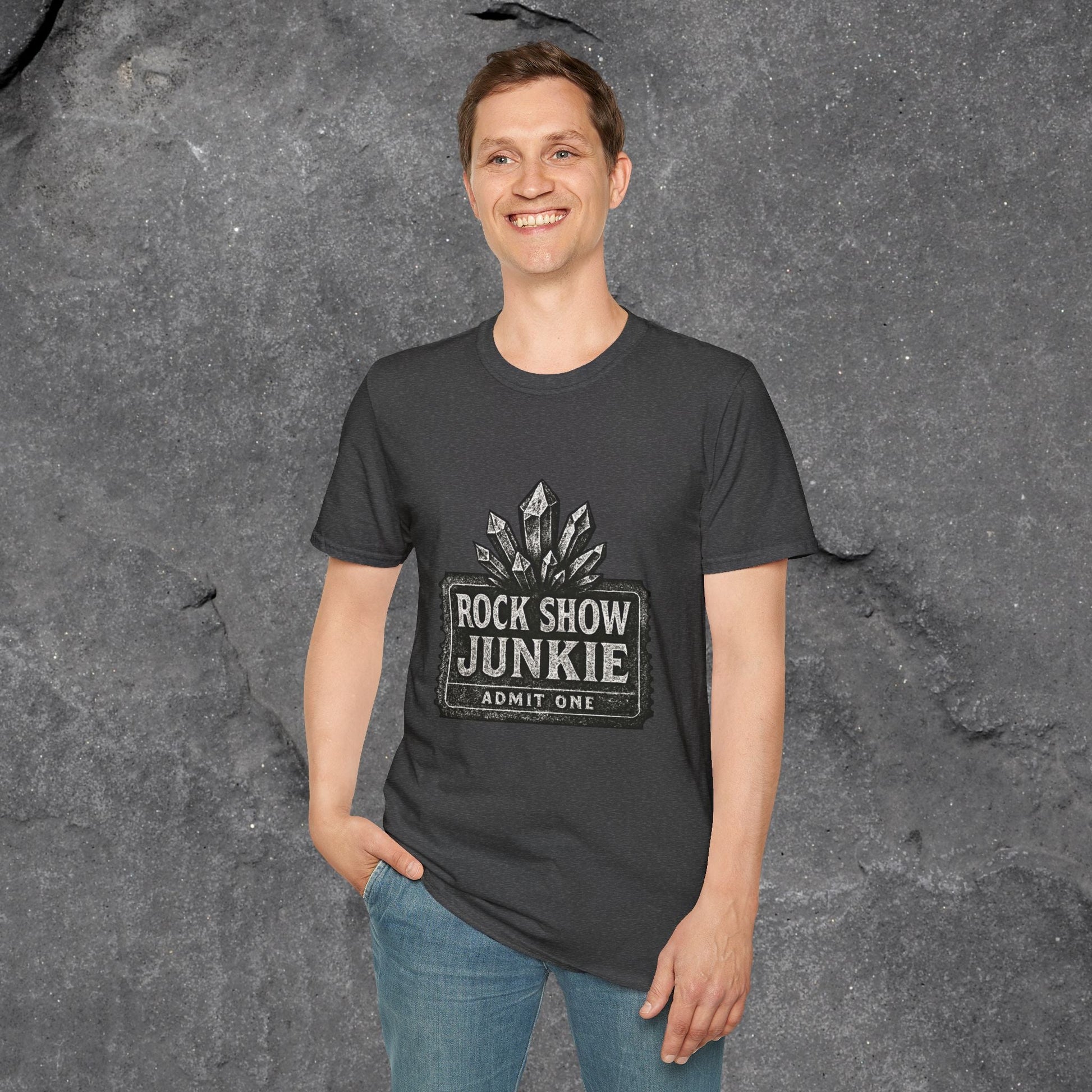 Rock Collector Unisex T-Shirt - Rock Show Junkie Design - LustreCo