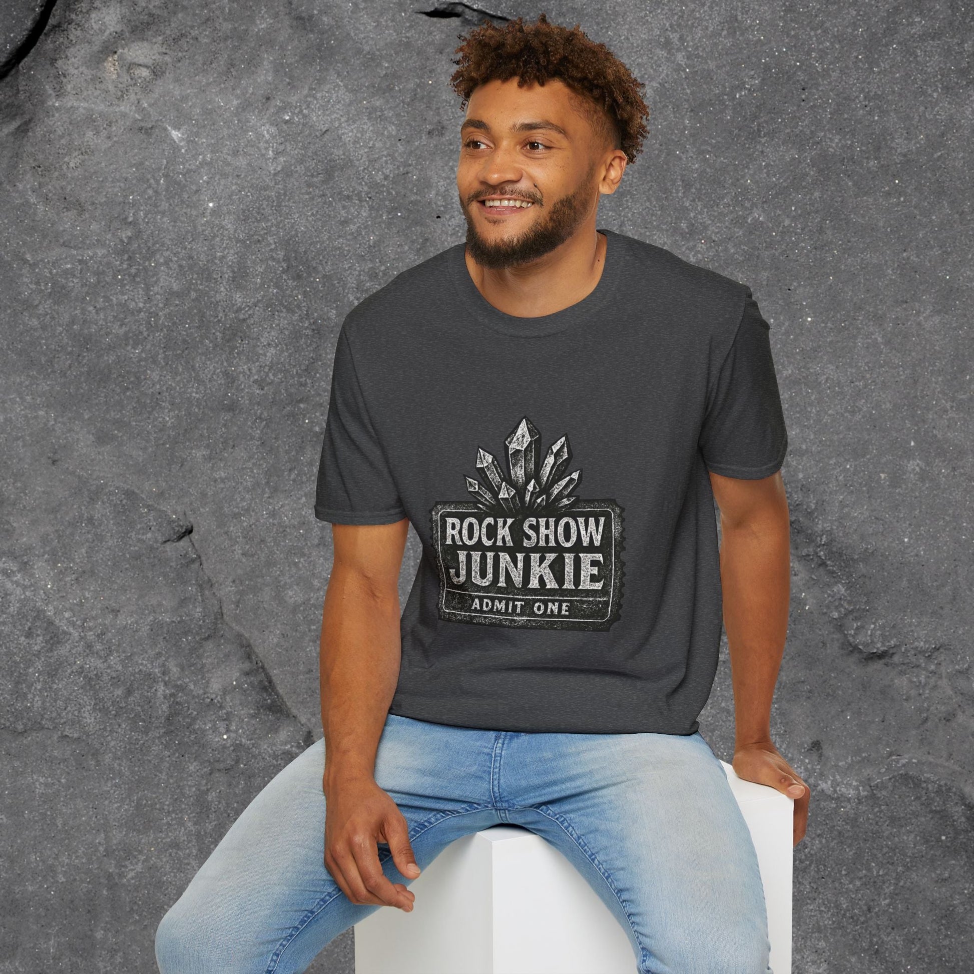 Rock Collector Unisex T-Shirt - Rock Show Junkie Design - LustreCo