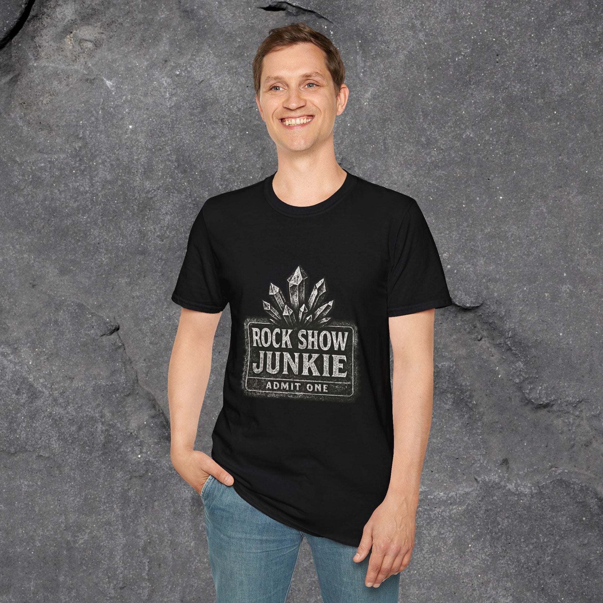 Rock Collector Unisex T-Shirt - Rock Show Junkie Design - LustreCo