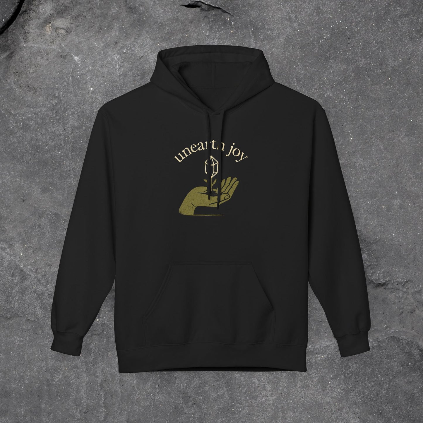 Unearth Joy Fleece Hoodie - Cozy Wellness Gift for All Occasions - LustreCo