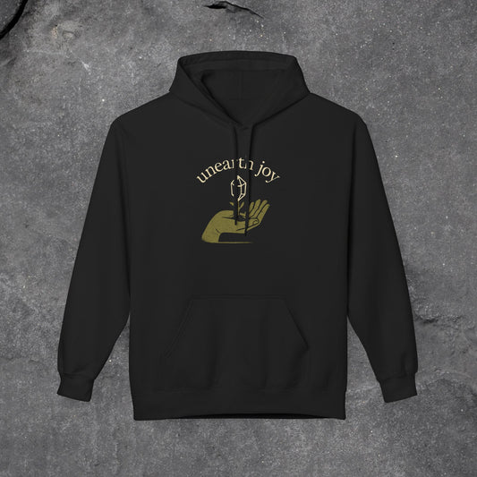 Unearth Joy Fleece Hoodie - Cozy Wellness Gift for All Occasions - LustreCo