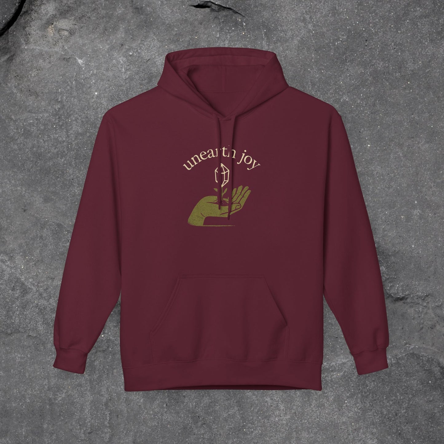 Unearth Joy Fleece Hoodie - Cozy Wellness Gift for All Occasions - LustreCo