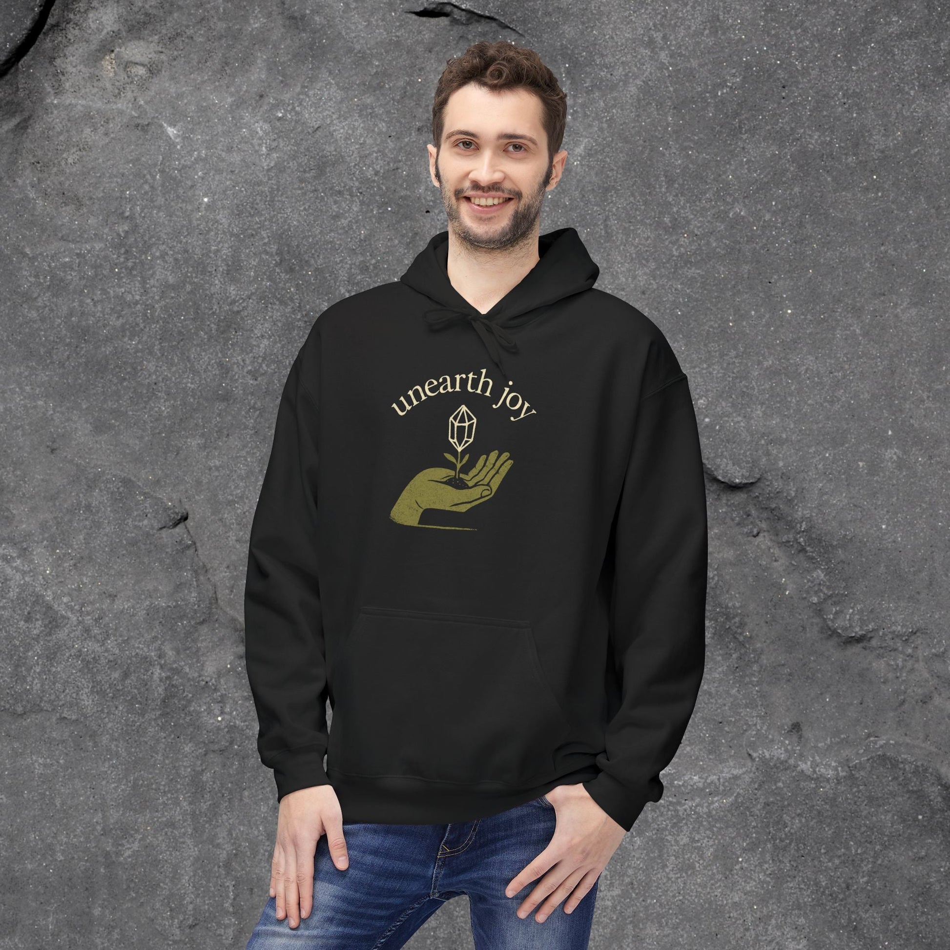 Unearth Joy Fleece Hoodie - Cozy Wellness Gift for All Occasions - LustreCo