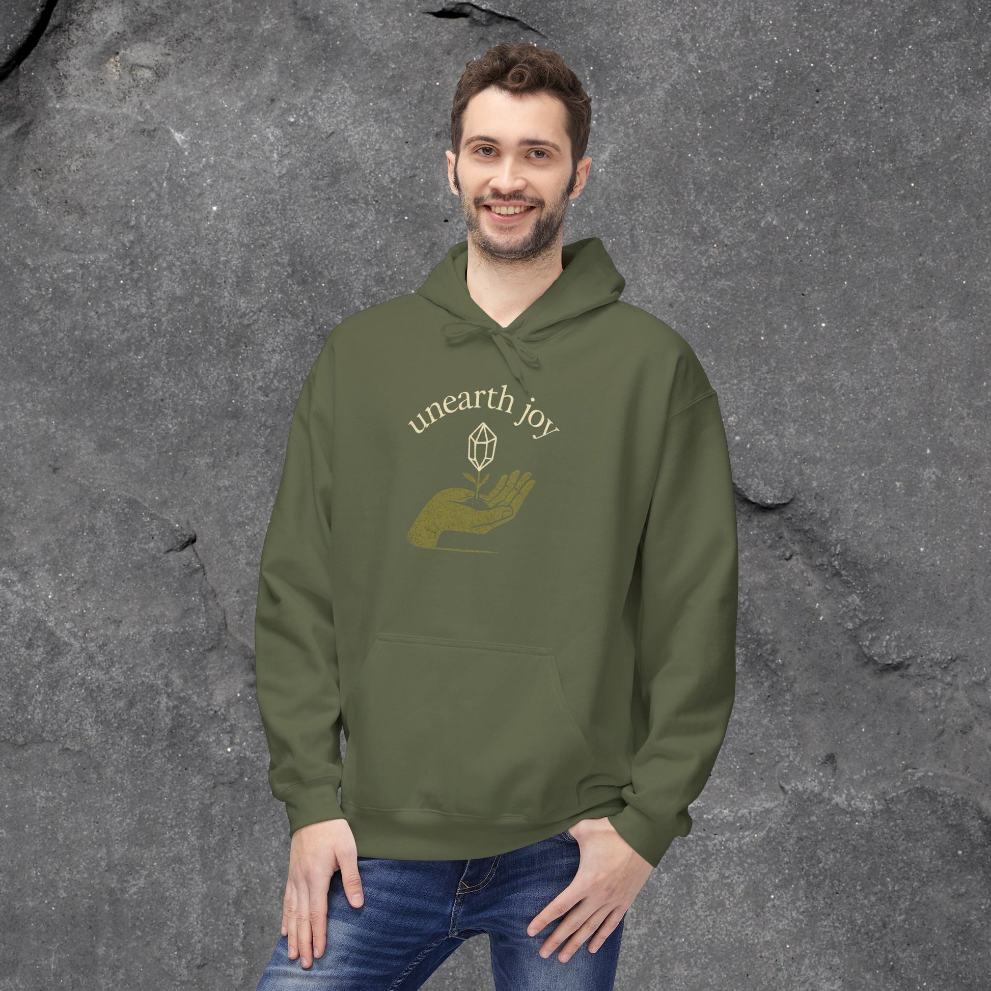 Unearth Joy Fleece Hoodie - Cozy Wellness Gift for All Occasions - LustreCo