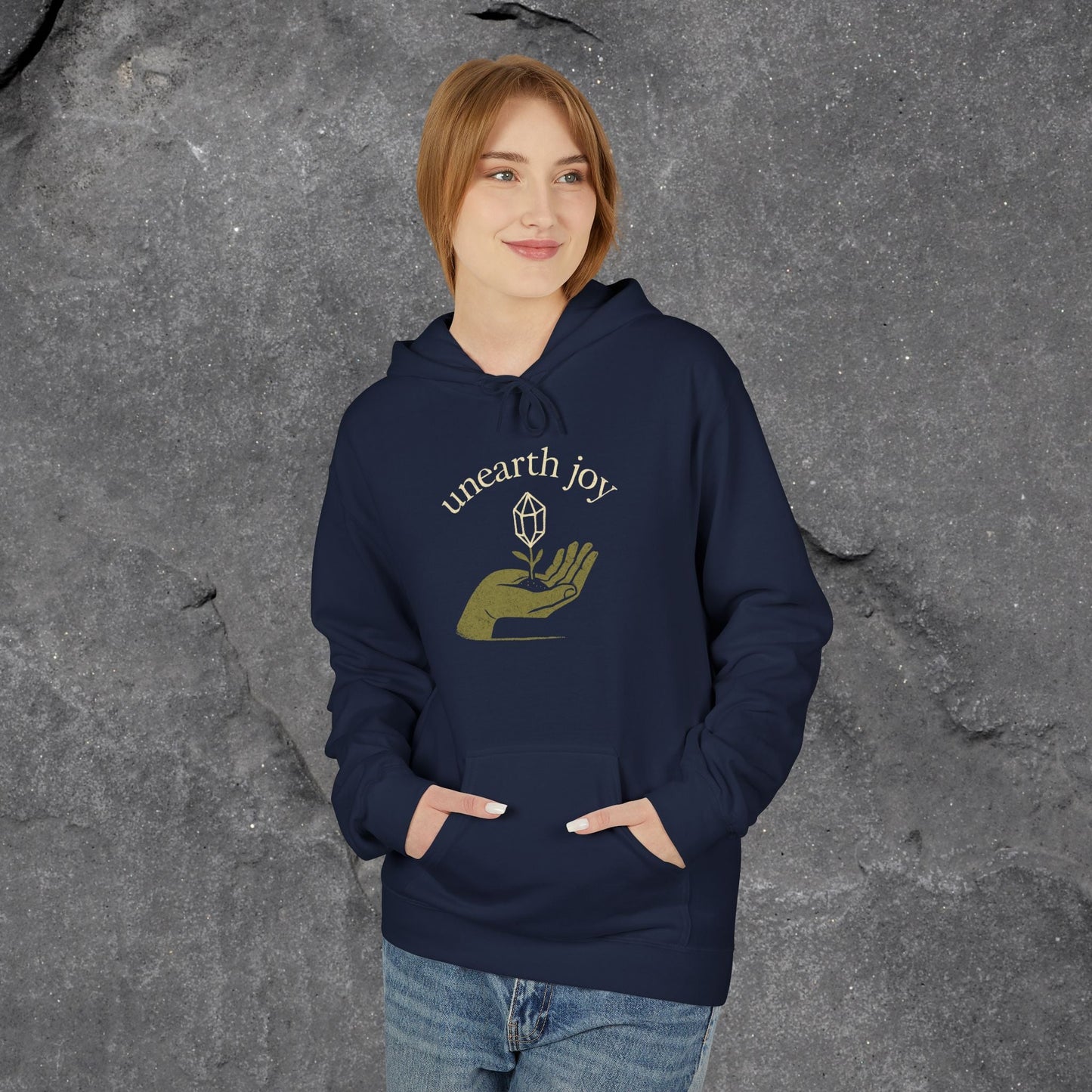 Unearth Joy Fleece Hoodie - Cozy Wellness Gift for All Occasions - LustreCo