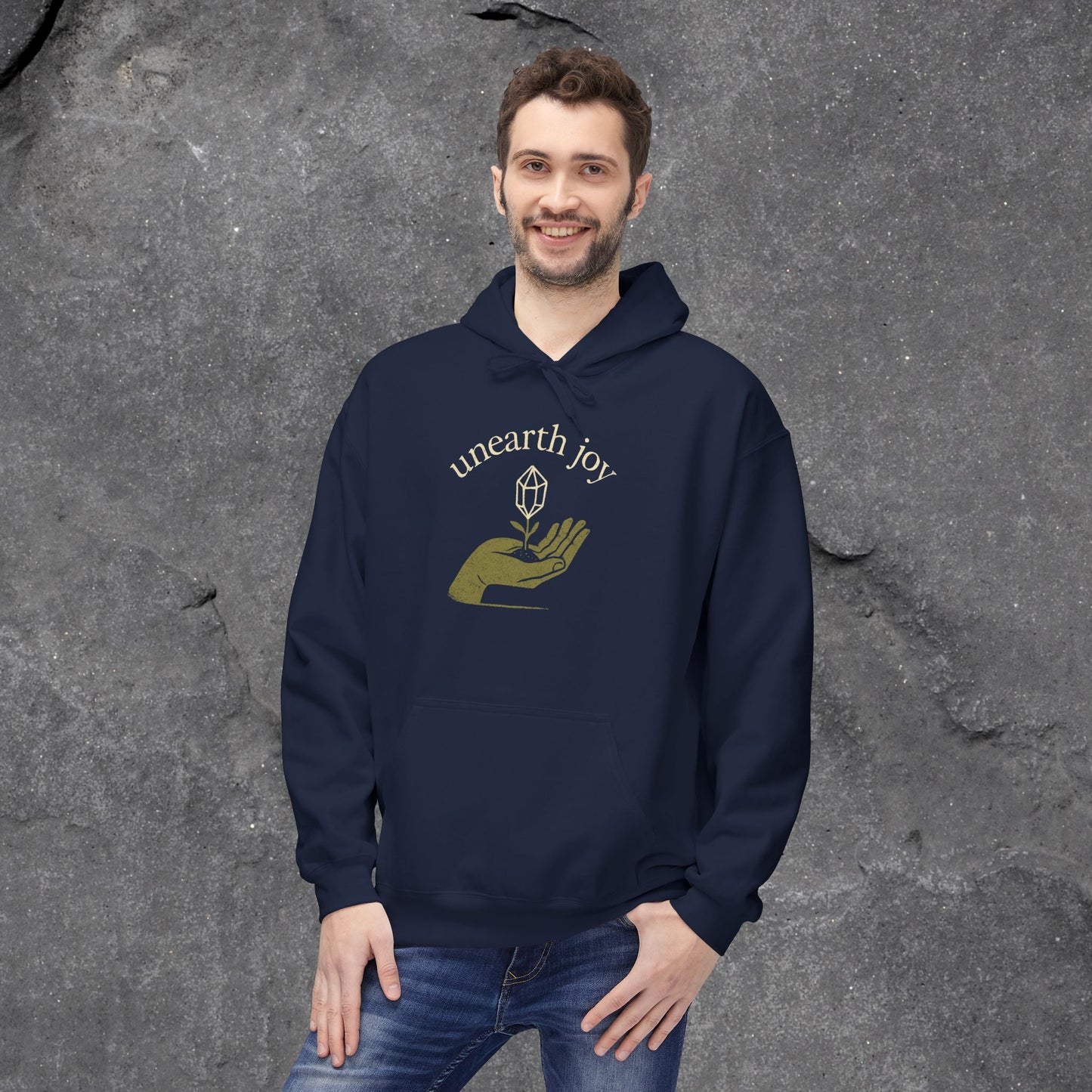 Unearth Joy Fleece Hoodie - Cozy Wellness Gift for All Occasions - LustreCo