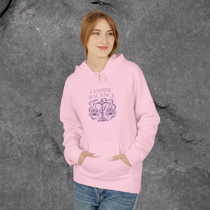 Cosmic Balance Fleece Hoodie - Cozy Pullover for Astrology Lovers, Unisex Gift, Spiritual Wardrobe, Trendy Streetwear, Any Occasion - LustreCo