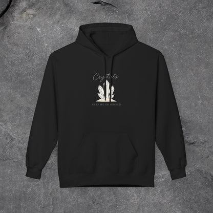 Crystal Vibes Fleece Hoodie - Perfect for Spiritual Seekers & Crystal Lovers - LustreCo