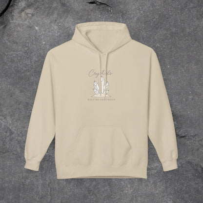 Crystal Vibes Fleece Hoodie - Perfect for Spiritual Seekers & Crystal Lovers - LustreCo