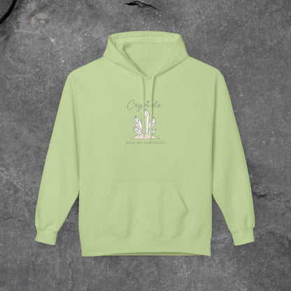Crystal Vibes Fleece Hoodie - Perfect for Spiritual Seekers & Crystal Lovers - LustreCo