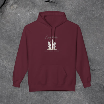 Crystal Vibes Fleece Hoodie - Perfect for Spiritual Seekers & Crystal Lovers - LustreCo