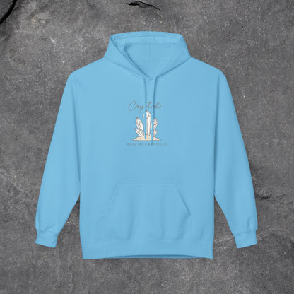 Crystal Vibes Fleece Hoodie - Perfect for Spiritual Seekers & Crystal Lovers - LustreCo