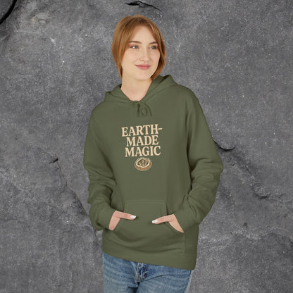 Earth - Made Magic Fleece Hoodie | Cozy Nature - Inspired Sweatshirt | Perfect for Outdoor Lovers, Gifts for Earth Day, Magical Moments - LustreCo