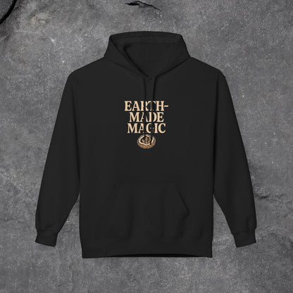Earth - Made Magic Fleece Hoodie | Cozy Nature - Inspired Sweatshirt | Perfect for Outdoor Lovers, Gifts for Earth Day, Magical Moments - LustreCo