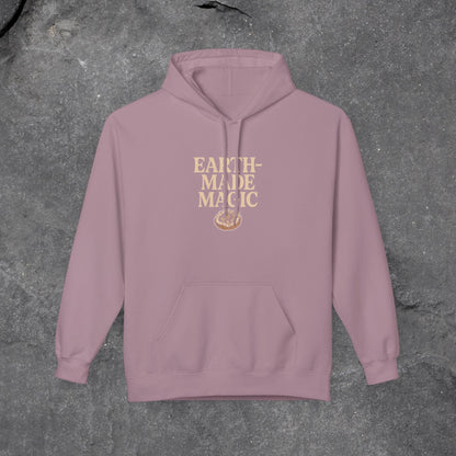 Earth - Made Magic Fleece Hoodie | Cozy Nature - Inspired Sweatshirt | Perfect for Outdoor Lovers, Gifts for Earth Day, Magical Moments - LustreCo