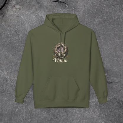 Glow Within Hoodie: Cozy Inspo Gift for Her, Spiritual Self-Care Sweatshirt - LustreCo