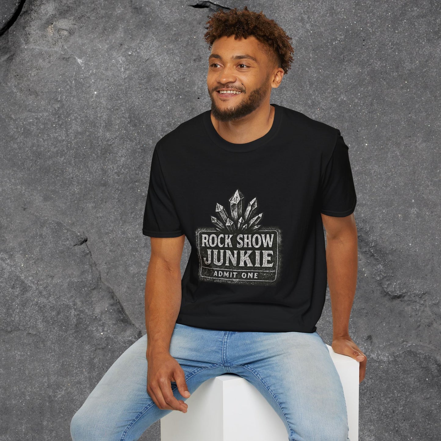 Rock Collector Unisex T-Shirt - Rock Show Junkie Design - LustreCo
