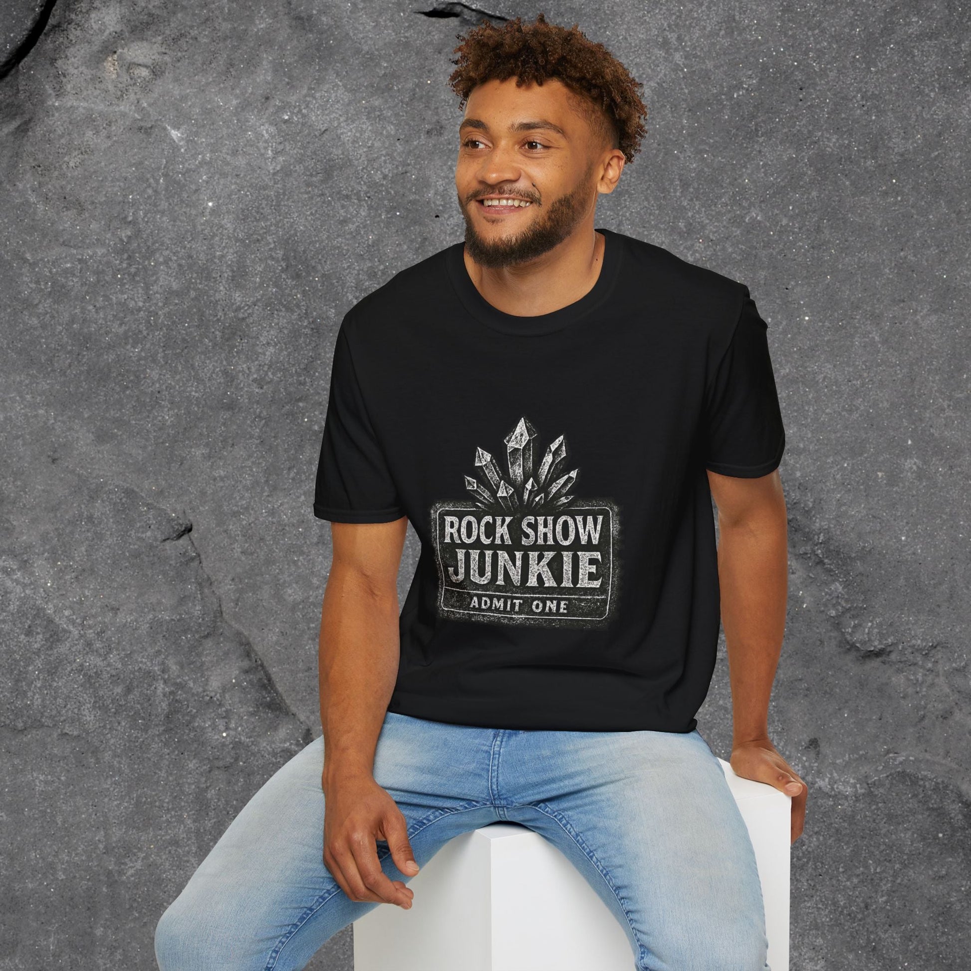 Rock Collector Unisex T-Shirt - Rock Show Junkie Design - LustreCo