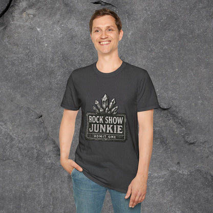 Rock Collector Unisex T-Shirt - Rock Show Junkie Design - LustreCo