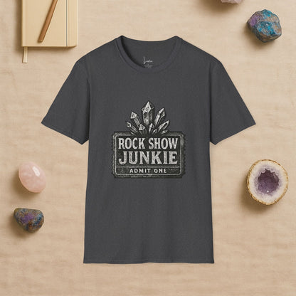 Rock Collector Unisex T-Shirt - Rock Show Junkie Design - LustreCo