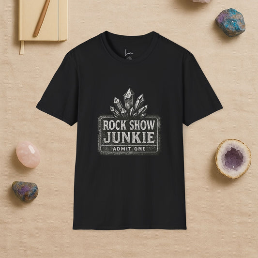 Rock Collector Unisex T-Shirt - Rock Show Junkie Design - LustreCo