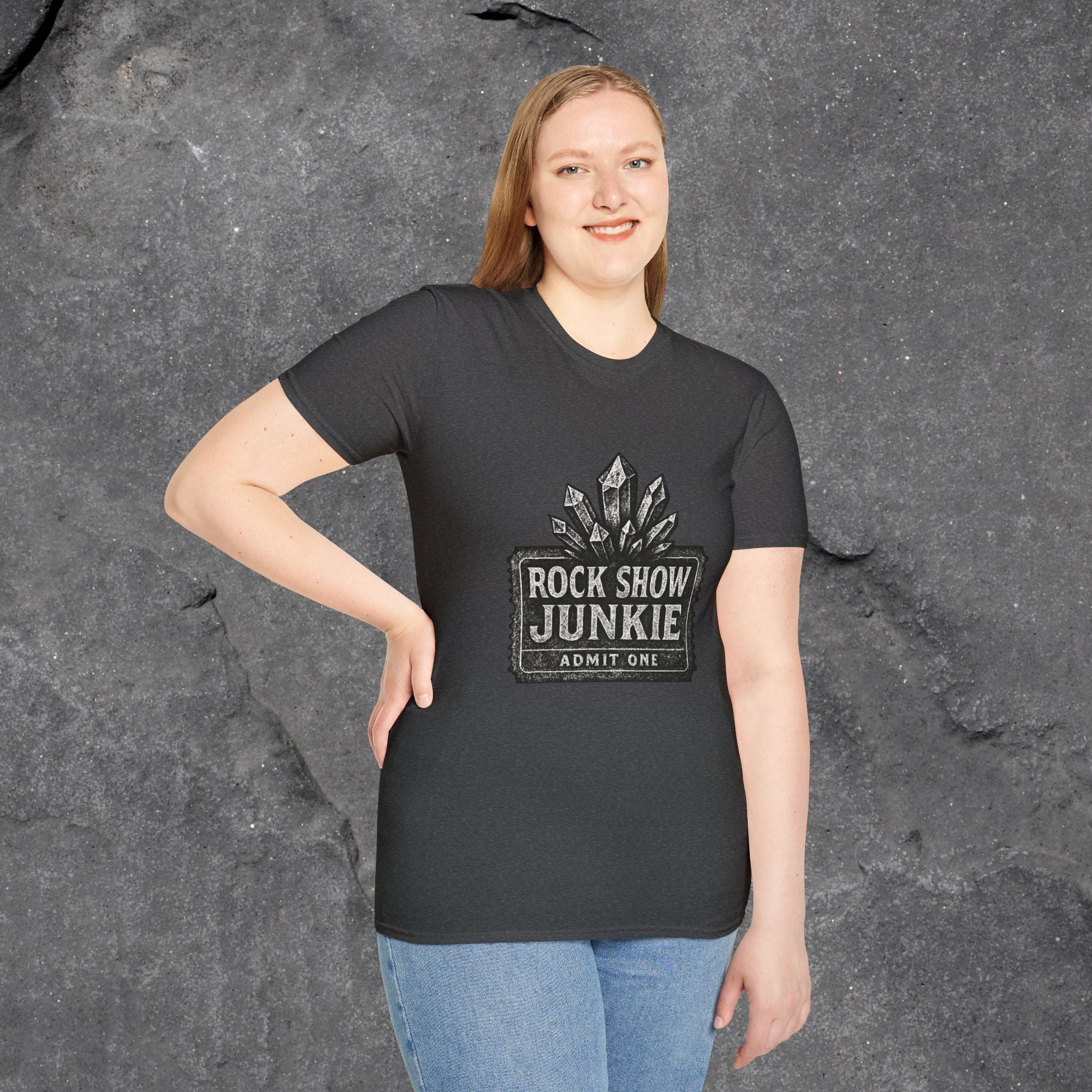 Rock Collector Unisex T-Shirt - Rock Show Junkie Design - LustreCo