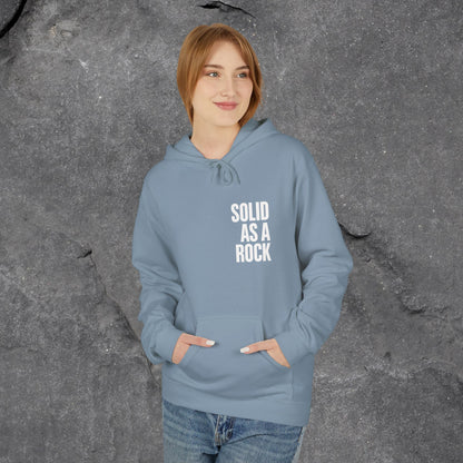 Solid as a Rock Hoodie - Unisex Midweight Fleece, Cozy Sweatshirt, Gift for Him/Her, Casual Wear, Warm Layer - LustreCo
