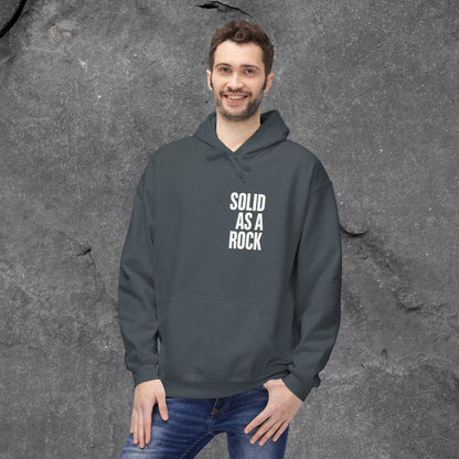 Solid as a Rock Hoodie - Unisex Midweight Fleece, Cozy Sweatshirt, Gift for Him/Her, Casual Wear, Warm Layer - LustreCo