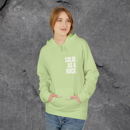 Solid as a Rock Hoodie - Unisex Midweight Fleece, Cozy Sweatshirt, Gift for Him/Her, Casual Wear, Warm Layer - LustreCo